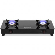 Lifelong LLGS602 Glass Automatic Gas Stove, Glass Top Automatic Gas Stove, Automatic Gas Stove.2 burner gas stove, 2 burners glass top gas stove