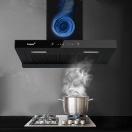 LIVPURE Evora-90 T-Shape 90 cm Wall Mounted Chimney, wall mounted chimney, Kitchen Chimney, Livepure kitchen chimney, Livepure Evora, wall mounted chimneys