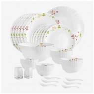 opalware dinner set 35 pieces, Opalware Dinner Set, Opalware Dinner Set Price, Cello Opalware dinner set 35 pieces, Cello Pack of 35 Opalware Dazzle Secret Garden Dinner Set 